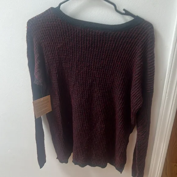 Rachel Rachel Roy size medium red black long sleeve shirt top show your love - Picture 8 of 12